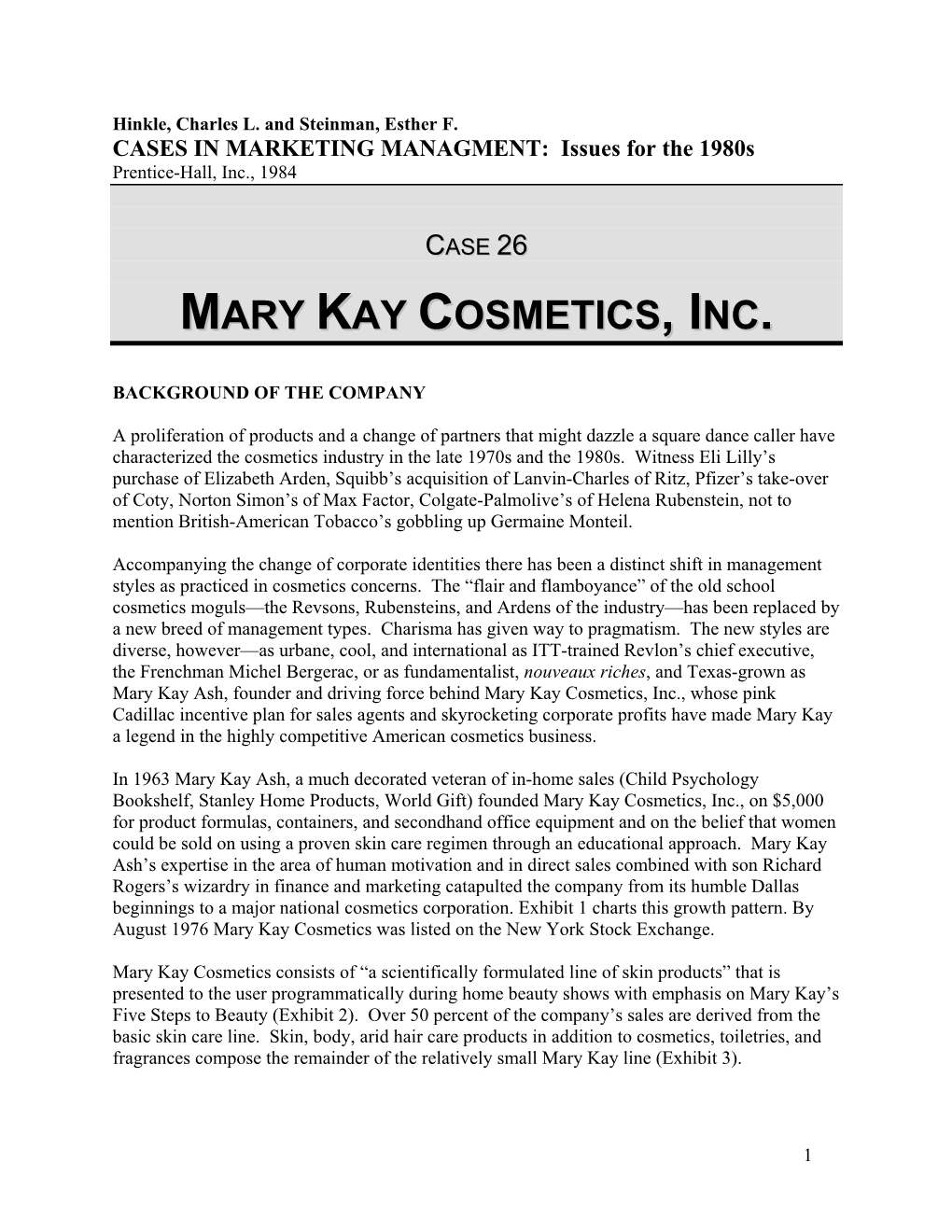 Case Mary Kay Cosmetics