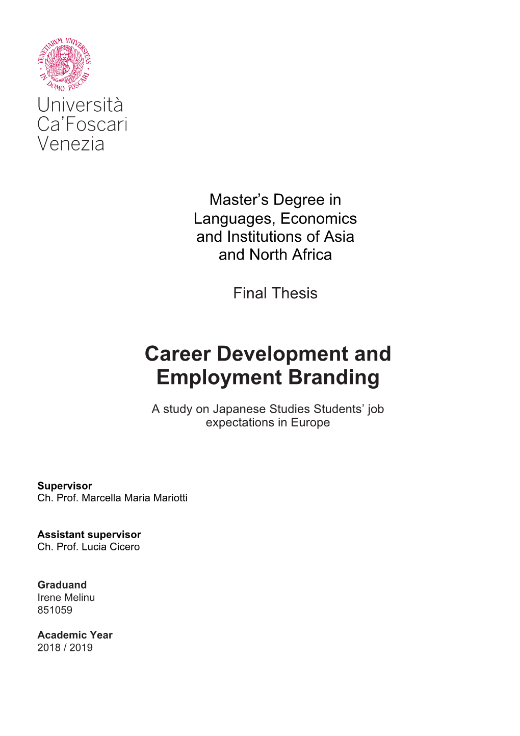 Career Development and Employment Branding