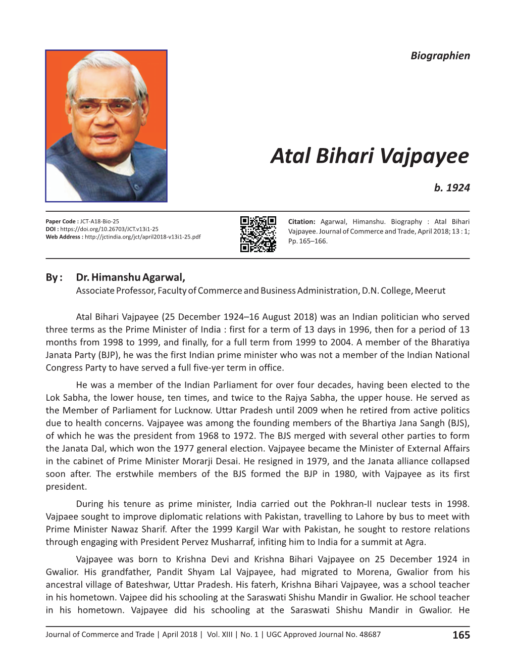 Atal Bihari Vajpayee