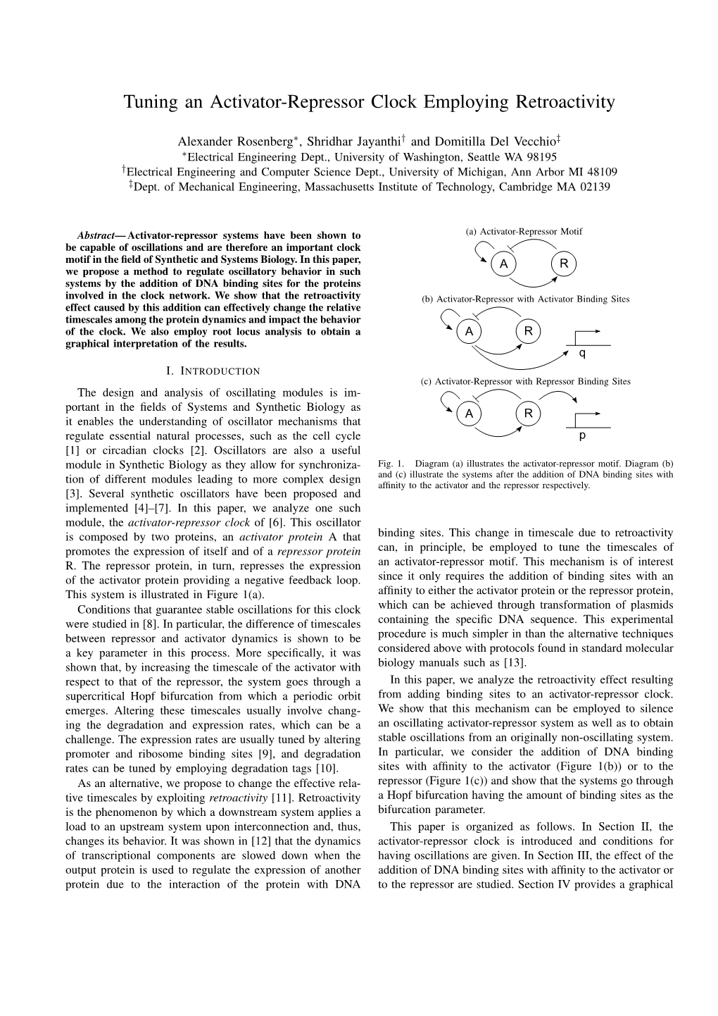 Tuning an Activator-Repressor Clock Employing Retroactivity