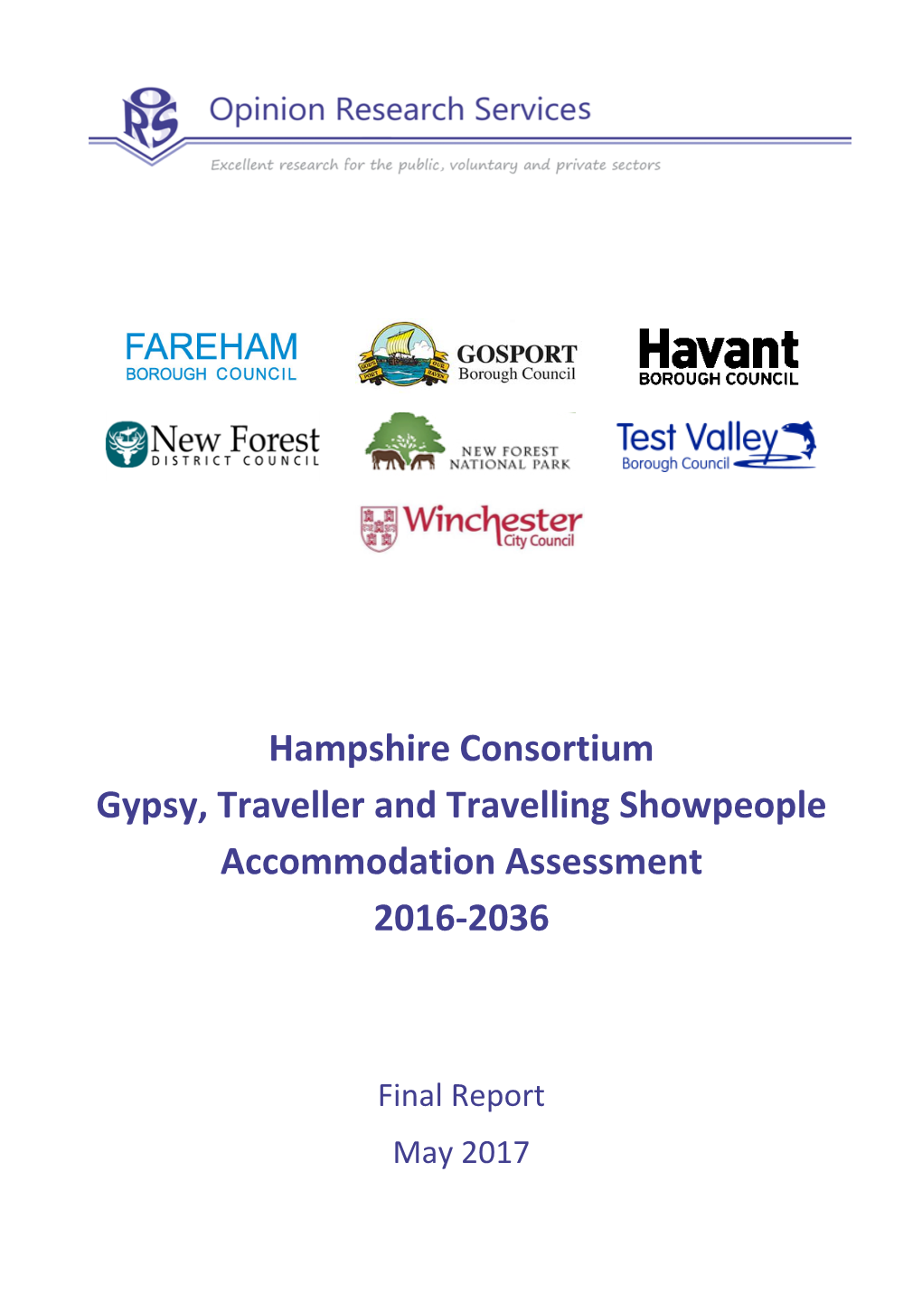 Hampshire Consortium Gypsy, Traveller and Travelling Showpeople Accommodation Assessment 2016-2036