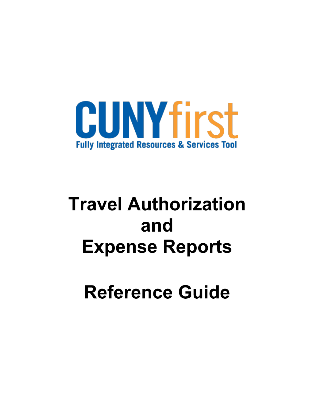 Travel and Expenses Reference Guide