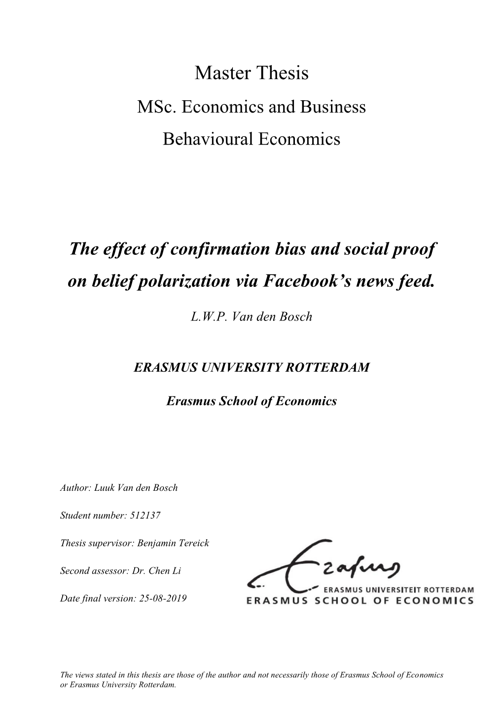 Master Thesis Msc