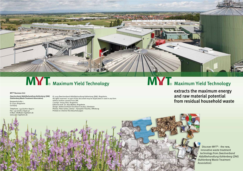 Maximum Yield Technology Maximum Yield Technology