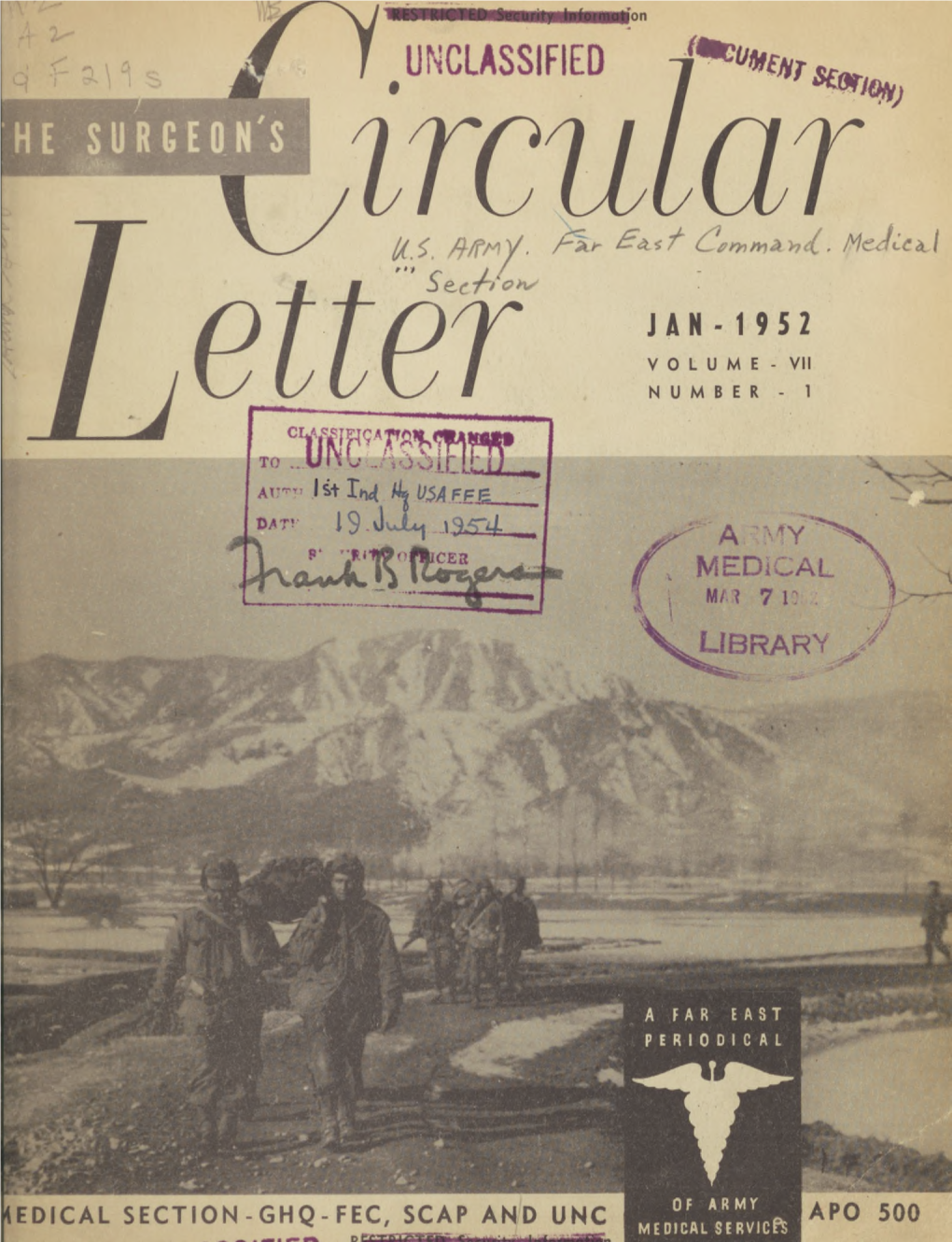 Surgeon's Circular Letter. These Films Are Available Bff-5019 Let There Be Light (Neuropsy- in the Far East Command and May Be Procured Through Chiatry) 60 Min