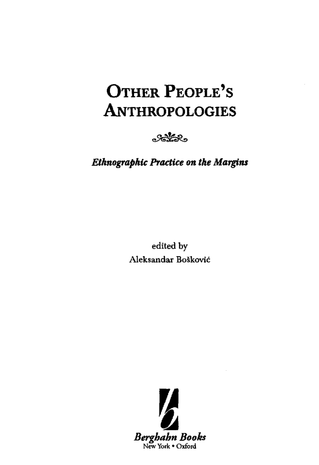 Üther People's Anthropologies