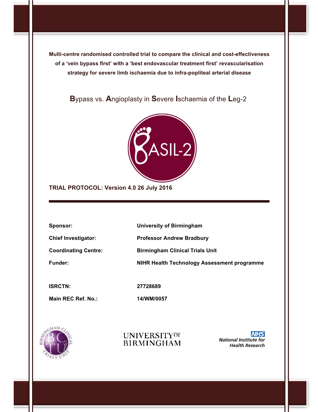 Bypass Vs. Angioplasty in Severe Ischaemia of the Leg-2