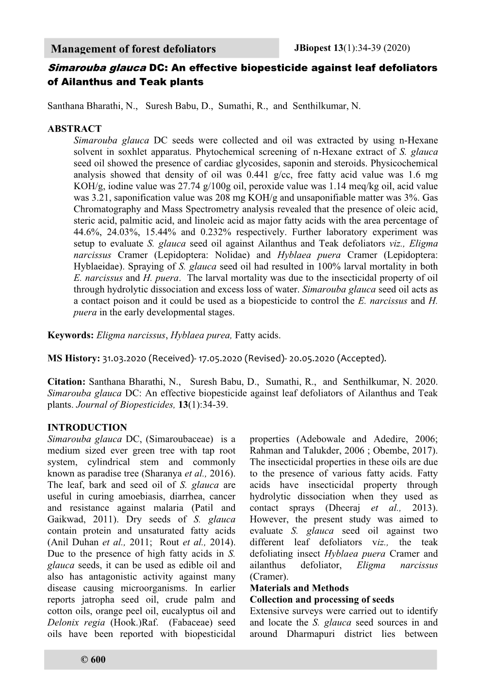 Management of Forest Defoliators