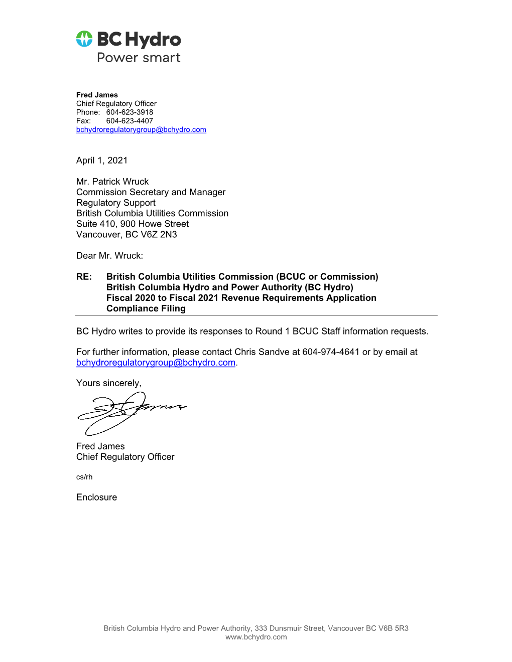 BC Hydro Responses to Round 1 BCUC Staff Information Requests