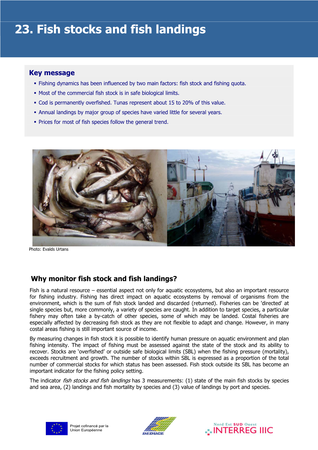 23. Fish Stocks and Fish Landings