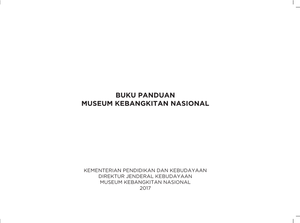 Buku Panduan Museum Kebangkitan Nasional