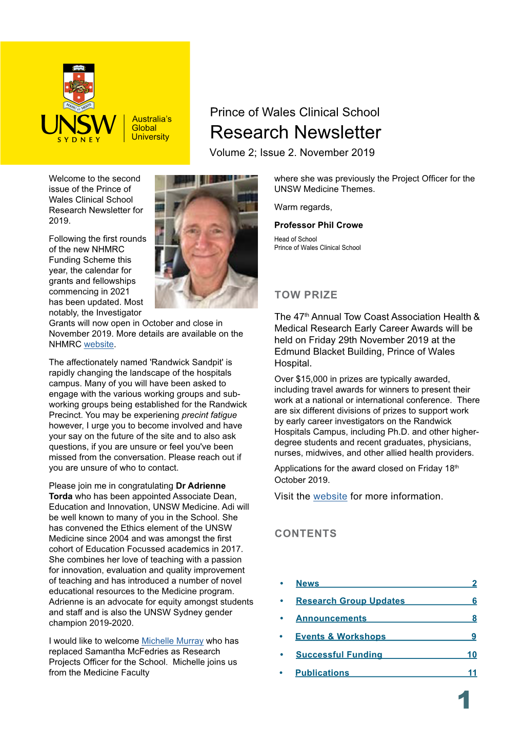 Research Newsletter Volume 2; Issue 2