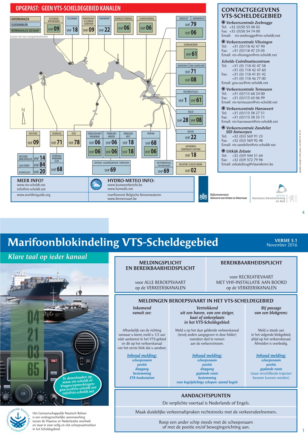 Marifoonblokindeling VTS-Scheldegebied