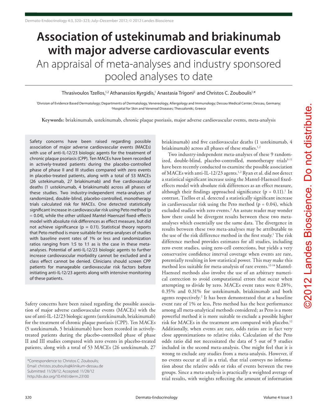 Association of Ustekinumab and Briakinumab with Major Adverse