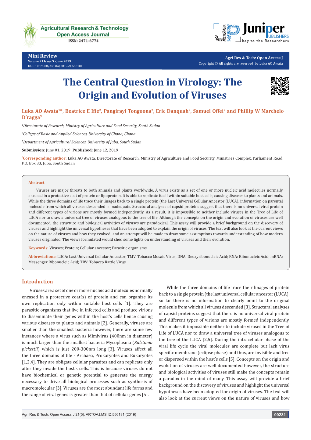 The Origin and Evolution of Viruses