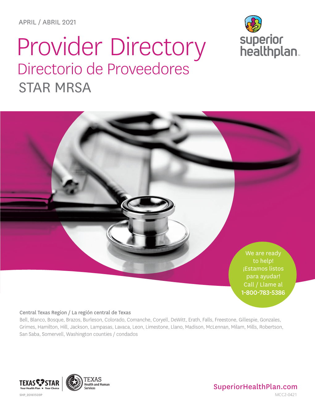 Provider Directory Directorio De Proveedores STAR MRSA