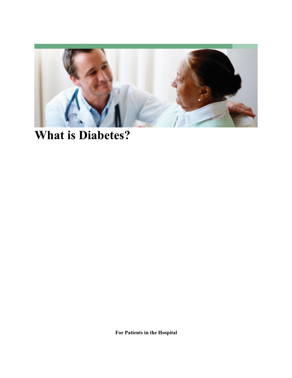 What Is Diabetes?