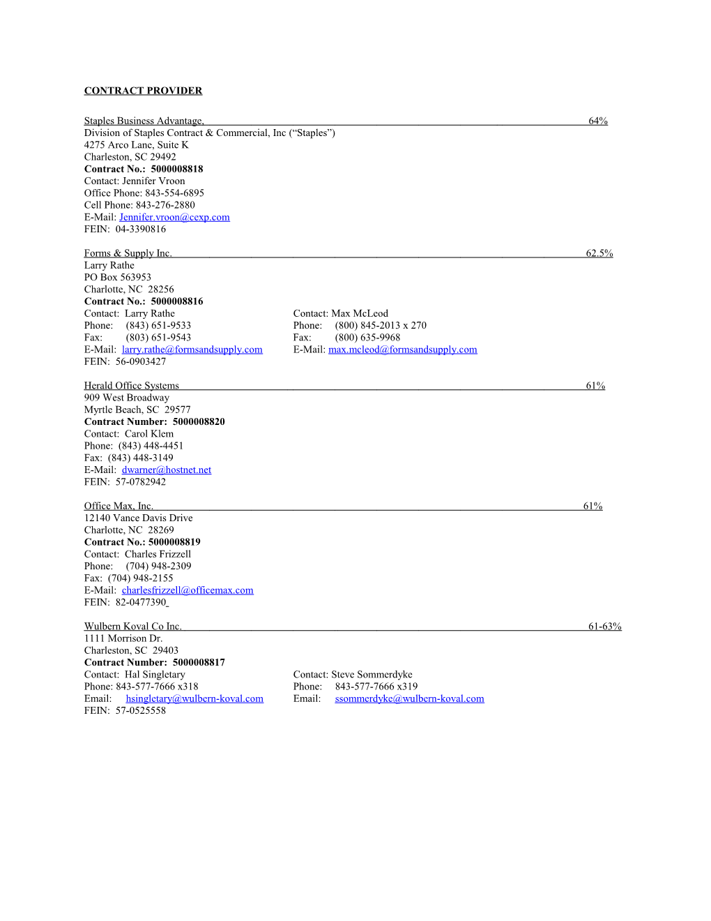 Division of Staples Contract & Commercial, Inc ( Staples )