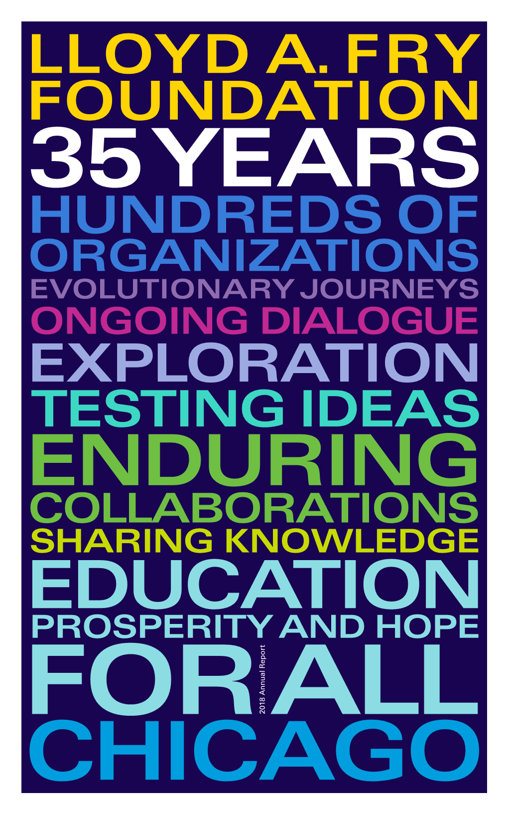 ORGANIZATIONS EVOLUTIONARY JOURNEYS ONGOING DIALOGUE EXPLORATION TESTING IDEAS ENDURING COLLABORATIONS SHARING KNOWLEDGE EDUCATION PROSPERITY and HOPE Annual Report