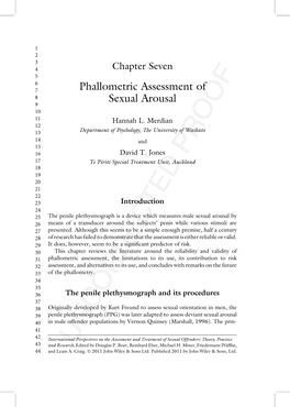 Phallometric Assessment of Sexual Arousal 143