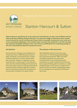Stanton Harcourt and Sutton Proposals for Preservation and Enhancement