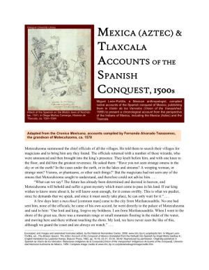 Mexica (Aztec) & Tlaxcala Accounts of the Spanish Conquest, 1500S