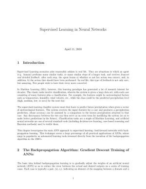 Supervised Learning in Neural Networks