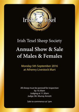 Annual Show & Sale of Males & Females