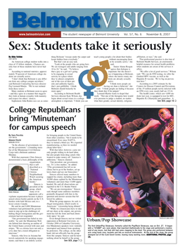 Sex: Students Take It Seriously