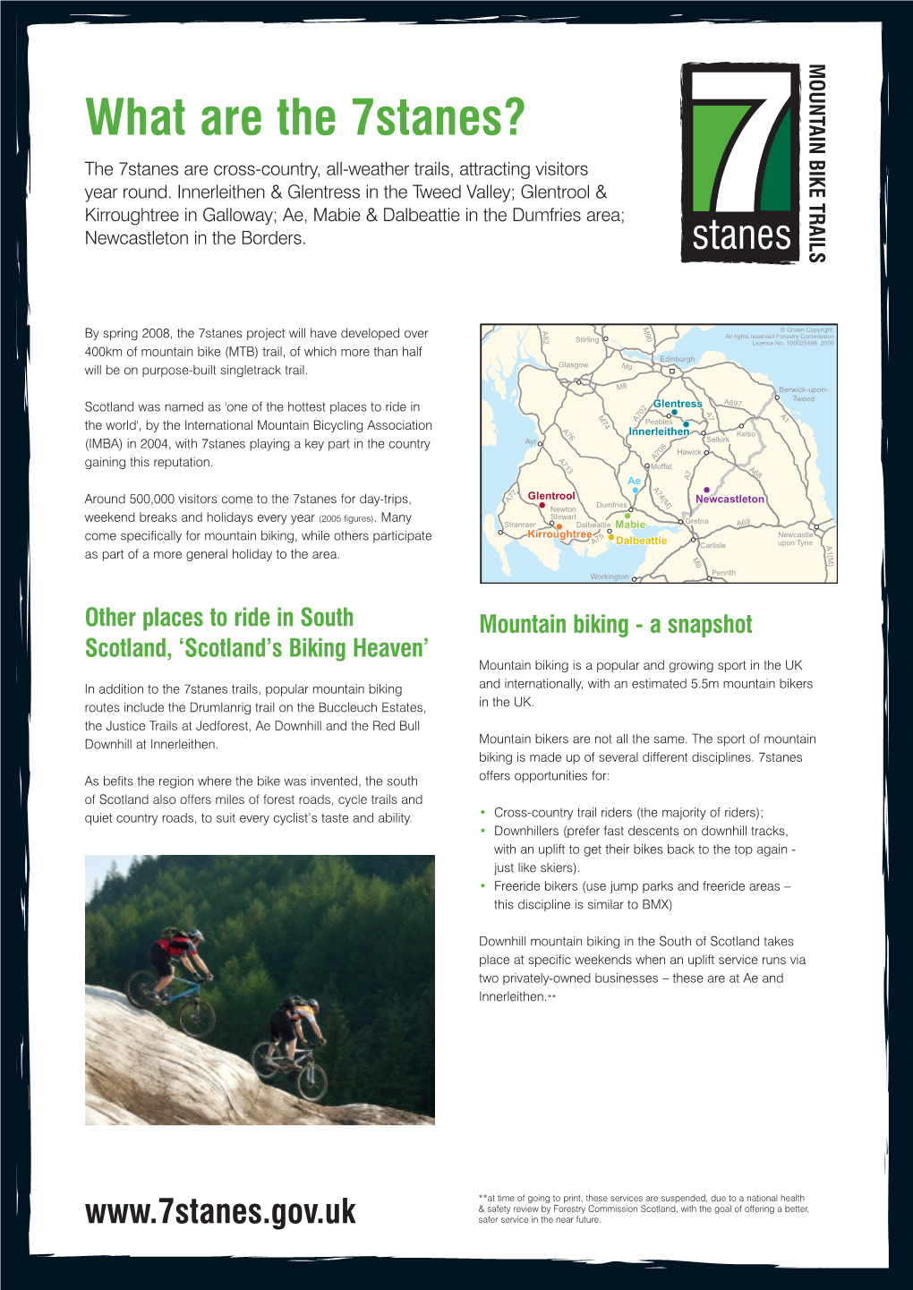 What Are the 7Stanes? the 7Stanes Are Cross-Country, All-Weather Trails, Attracting Visitors Year Round