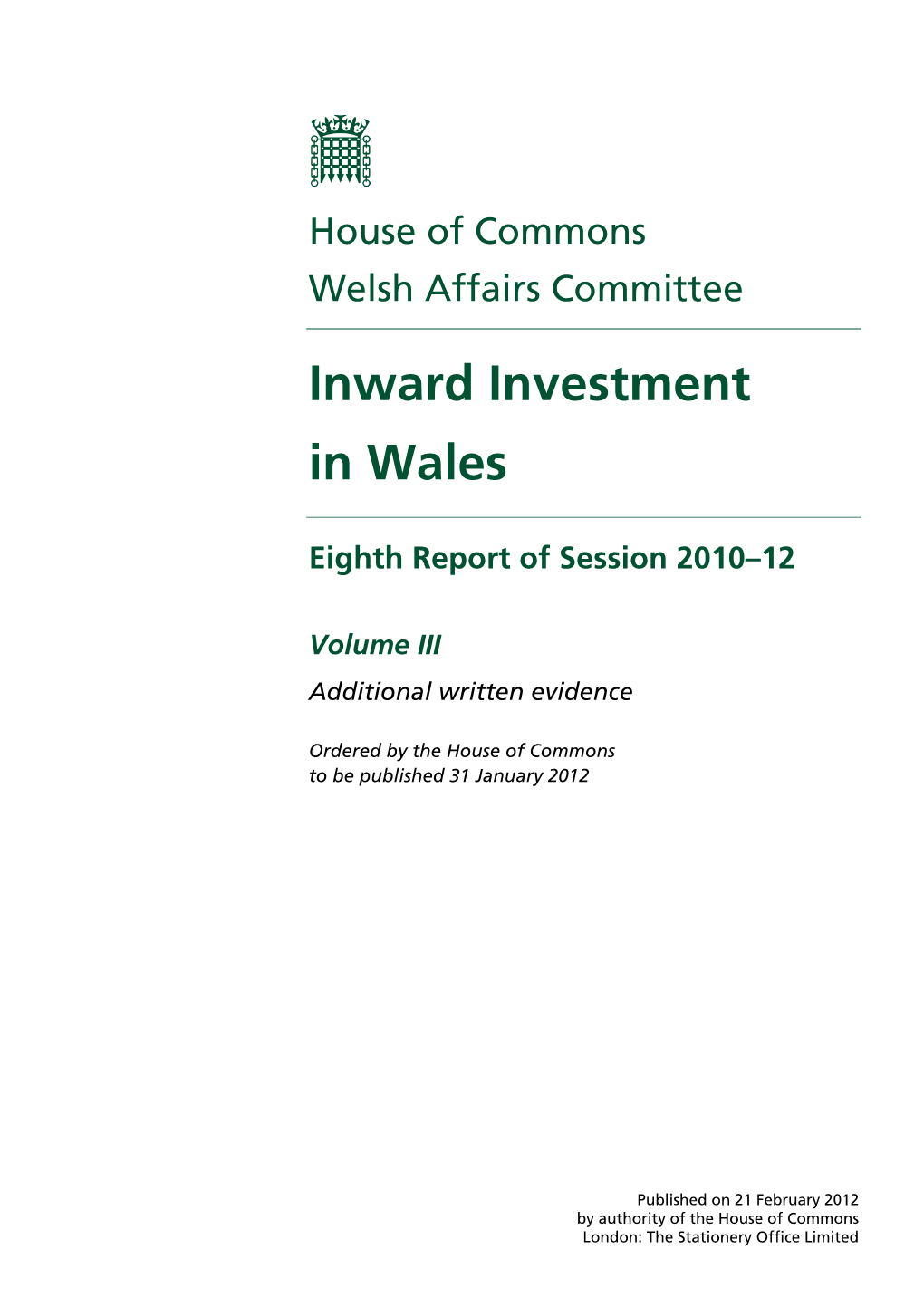 Inward Investment in Wales