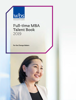 Full-Time MBA Talent Book 2019
