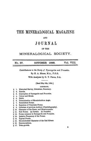 The Mineralogical Magazine Journal