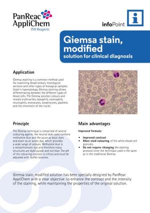 Giemsa Stain, Modified Solution for Clinical Diagnosis