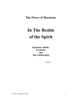 In the Realm of the Spirit