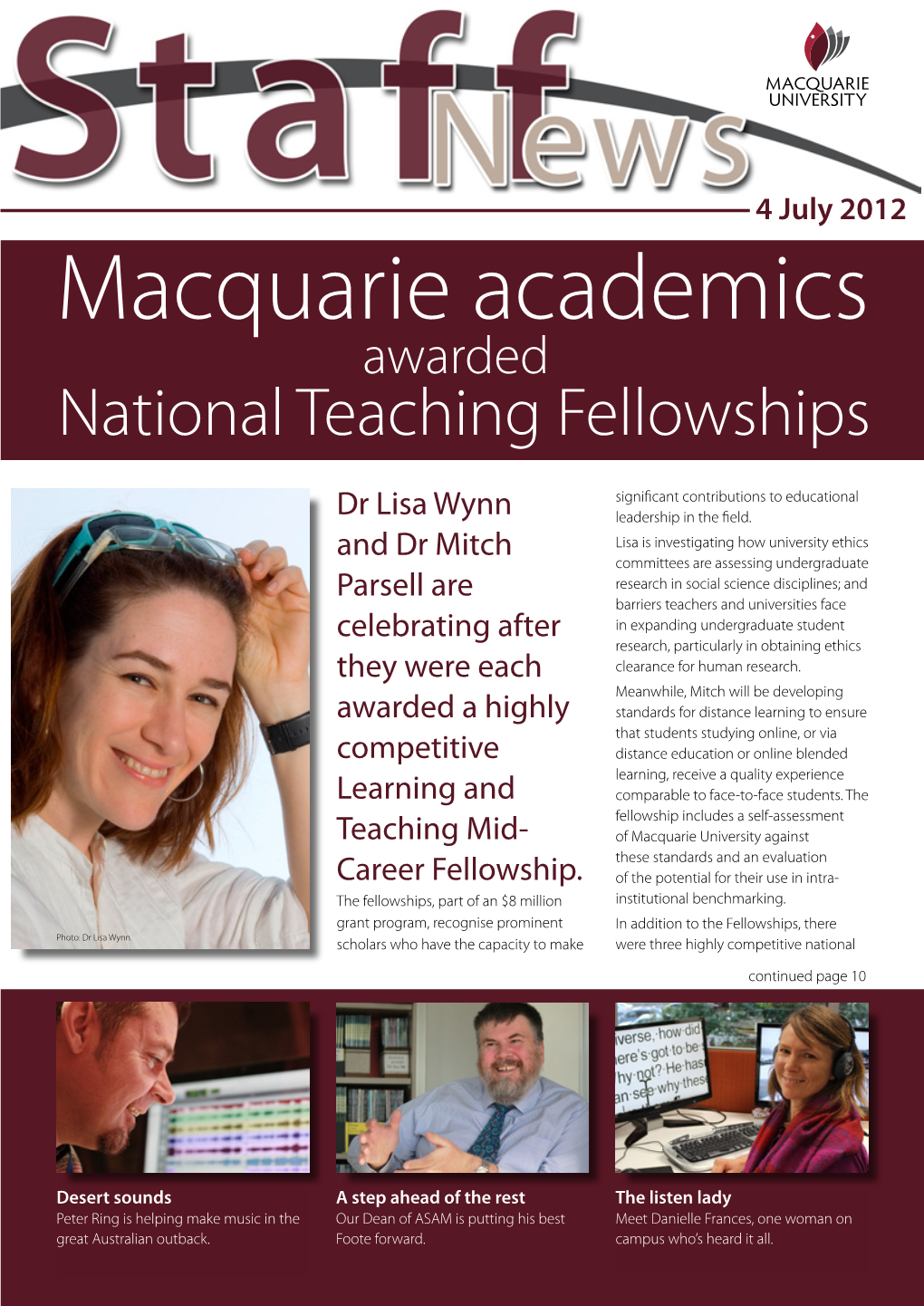 Macquarie Academics Awarded National Teaching Fellowships