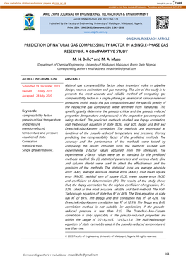 Prediction of Natural Gas Compressibility Factor in a Single-Phase Gas Reservoir: a Comparative Study