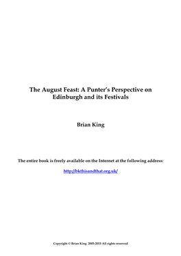 Edinburgh Feast