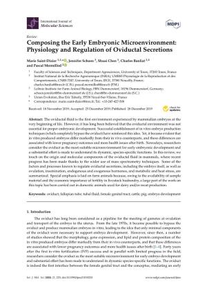 Physiology and Regulation of Oviductal Secretions