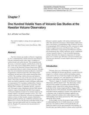 One Hundred Volatile Years of Volcanic Gas Studies at the Hawaiian Volcano Observatory