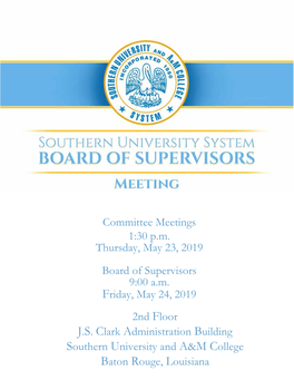 Committee Meetings 1:30 P.M. Thursday, May 23, 2019 Board of Supervisors 9:00 A.M