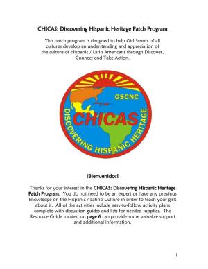 CHICAS: Discovering Hispanic Heritage Patch Program