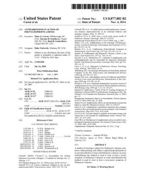 (12) United States Patent (10) Patent No.: US 8,877,802 B2 Caron Et Al