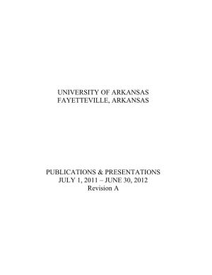 Faculty Publications and Presentations 2011-12