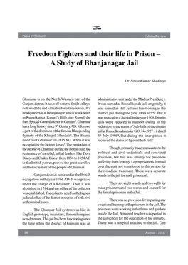 Freedom Fighters and Their Life in Prison – a Study of Bhanjanagar Jail