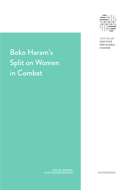 Boko Haram's Split on Women in Combat | Institute for Global Change
