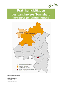 Praktikumsleitfaden Des Landkreises Sonneberg Handreichung Zur Berufsorientierung