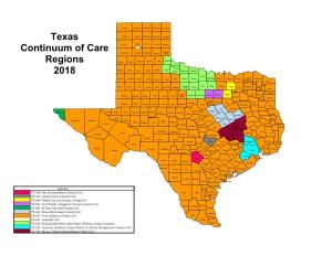 Texas Continuum of Care Regions 2018