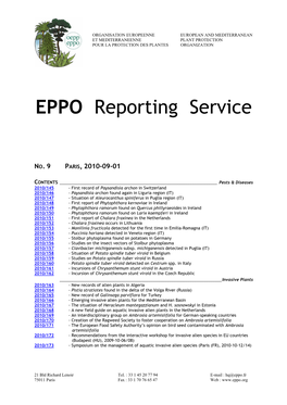 EPPO Reporting Service