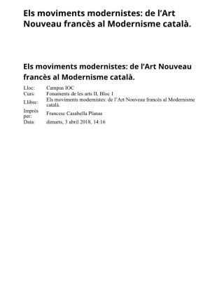 Els Moviments Modernistes: De L'art Nouveau Francès Al Modernisme